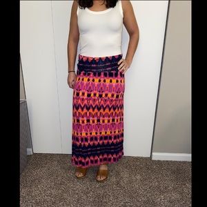 Cynthia Rowley Pink Tie Dye Maxi Skirt
